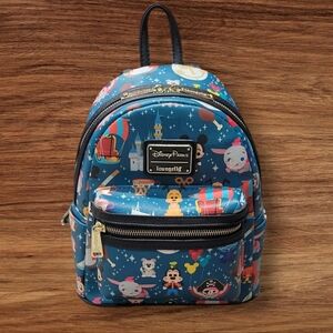 Disney Parks Loungefly Icons Chibi Characters & Attractions backpack💙☺️
